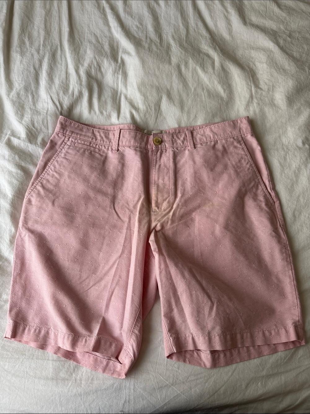 Original Penguin Light Pink Flat-Front Shorts